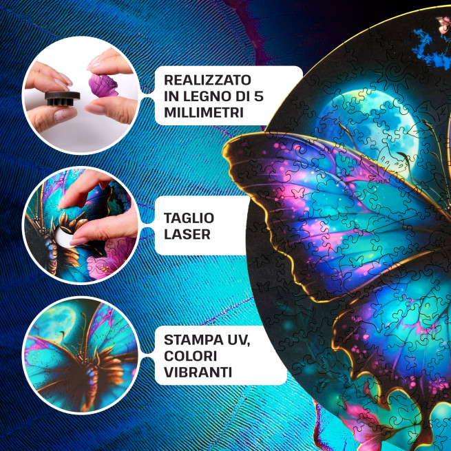 Immagini e foto di Butterfly puzzle 200 pezzi. ESC WELT.
