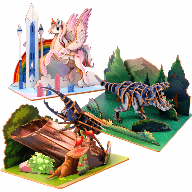 Immagini e foto di Fantasy Trio 3D Puzzle Kit. ESC WELT.