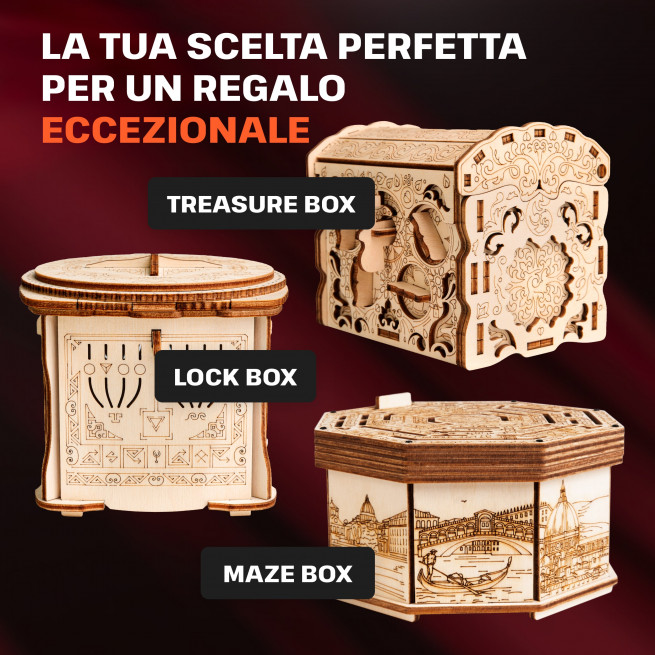 Immagini e foto di Wooden Secret MAZE BOX. ESC WELT.