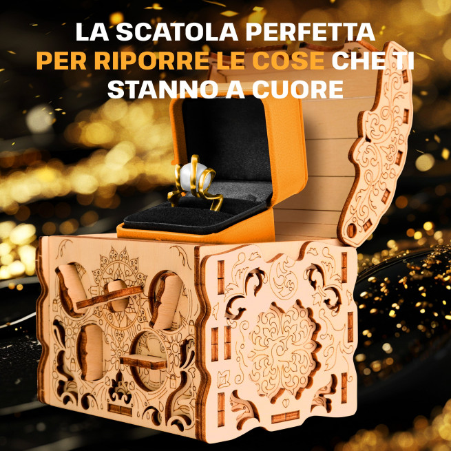 Immagini e foto di Wooden Secret TREASURE BOX. ESC WELT.