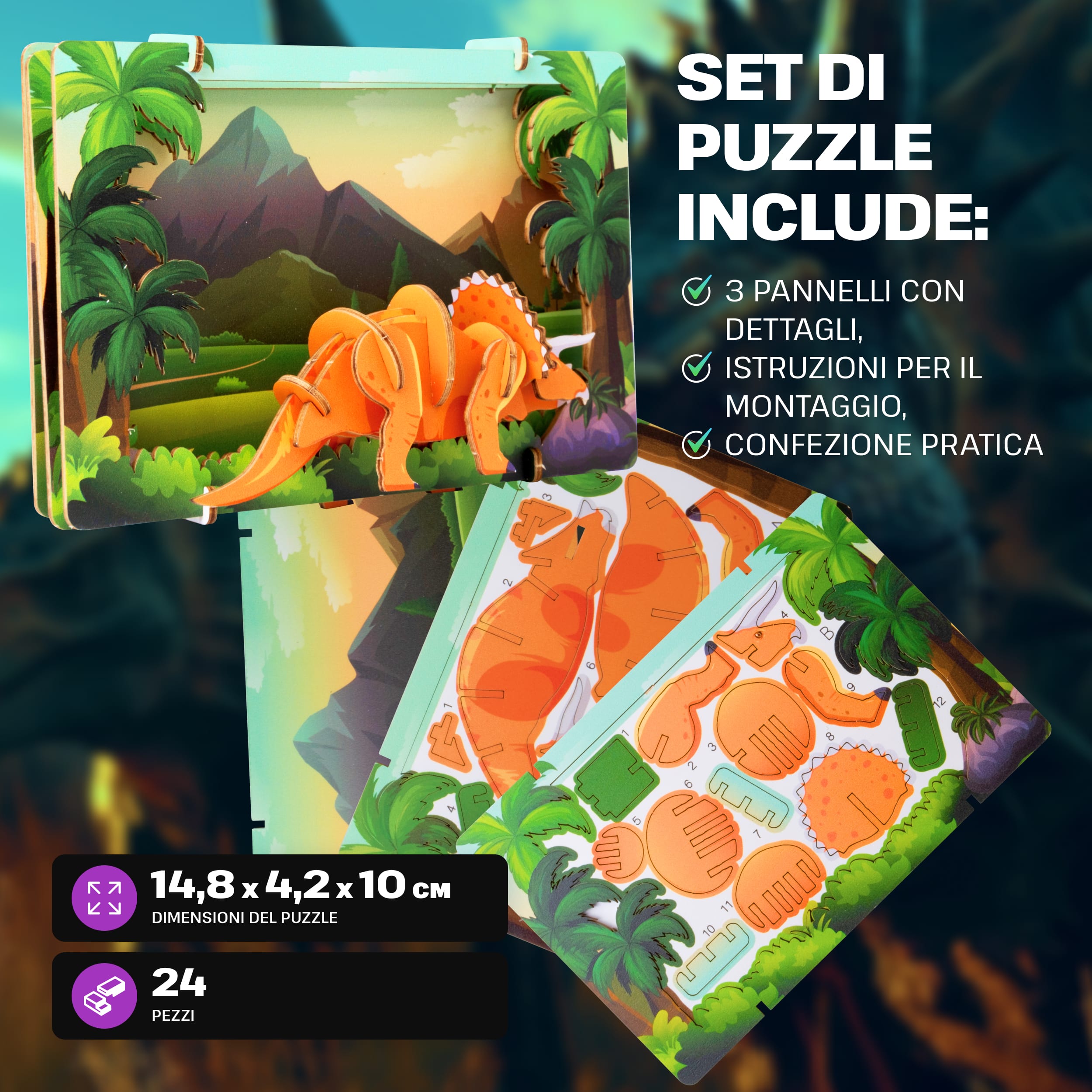 Immagini e foto di Dino Discovery 3D Puzzle Kit. ESC WELT.