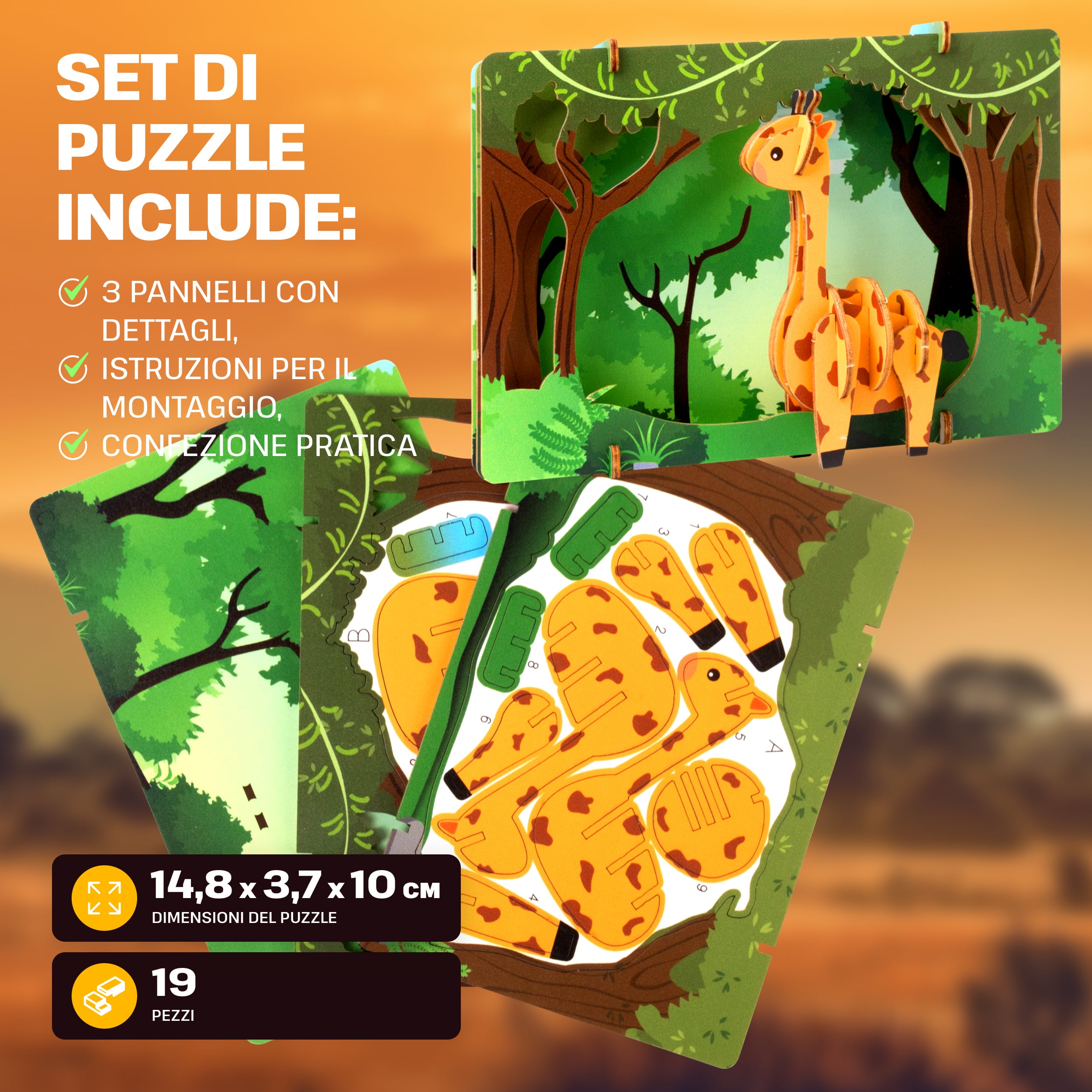 Immagini e foto di Safari Wonders 3D Puzzle Kit. ESC WELT.