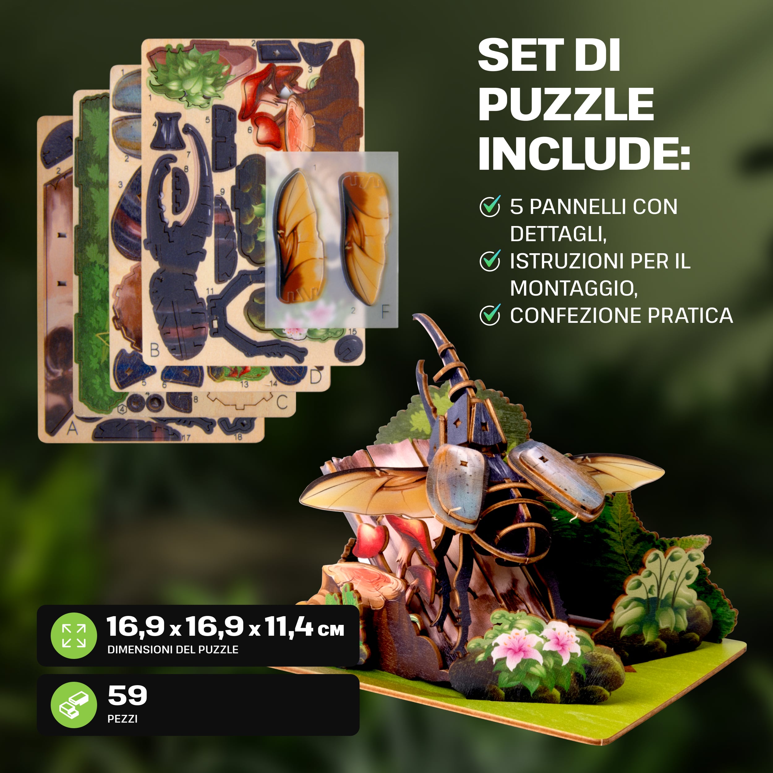 Immagini e foto di Fantasy Trio 3D Puzzle Kit. ESC WELT.